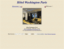 Tablet Screenshot of hotelwashingtonparis.com